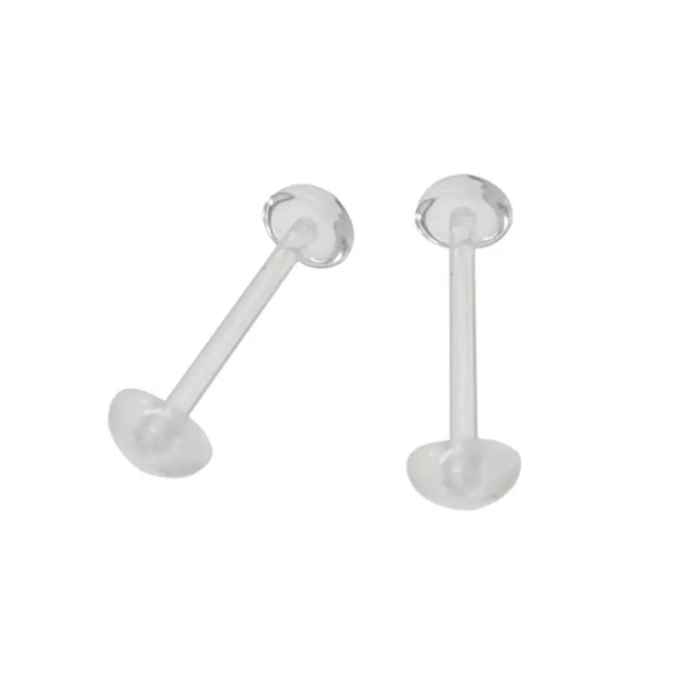 BodySparkle Body Jewelry Pink NO-SEE-UM Straight Barbell 14g-Hide Tongue Piercing-Ear Piercing-14g Tongue Retainer Nipple
