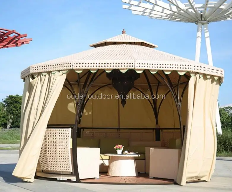 Outdoor Luxury Waterproof Double-roof Dome Design Round Garden Gazebo ...