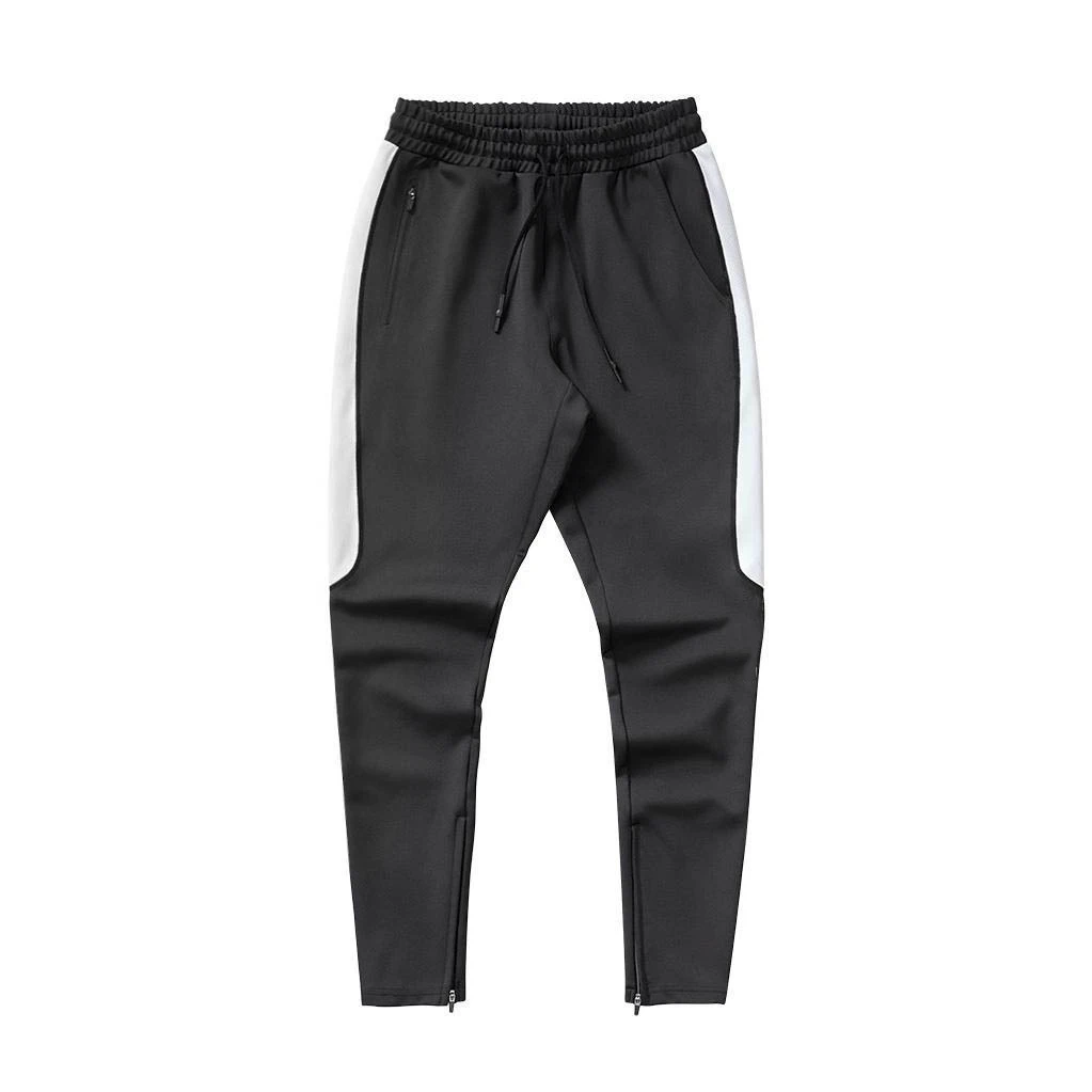 men's cotton track pants with zipper pockets