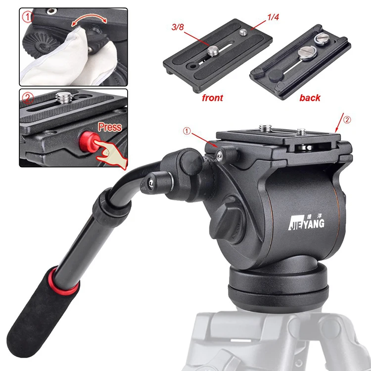 Professional Video Monopod With Damping Fluid Hydraulic Head 5kg Loaded