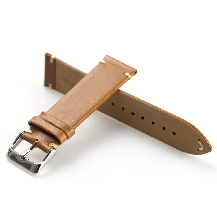 Wide Strap Genuine Vintage Tanned Watch Leather Band - Buy Genuine ...