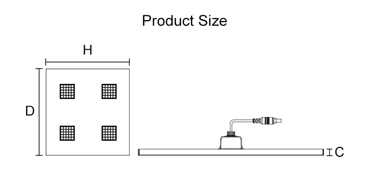 2018 UGR 600*600 ultra slim surface square flat ceiling led panel light with motion sensor