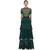 2019 Autumn Self Portrait SP 23 Season New Design Ladies Woman Green Blue Long Lace Dress