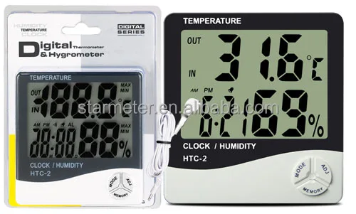 Household Large Screen Decorative Wall Thermometer with sensor