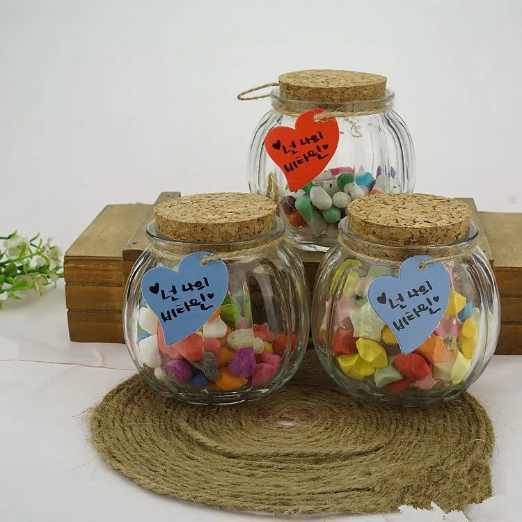 Wholesale 200 Ml Clear Pumpkin Shape Glass Storage Jar Glass Candy Jar