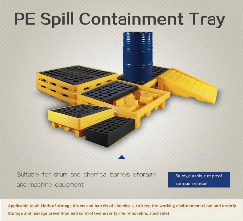 Epa Standard Pe Drum Spill Containment Pallet,Oil Drip Spill Tray - Buy ...