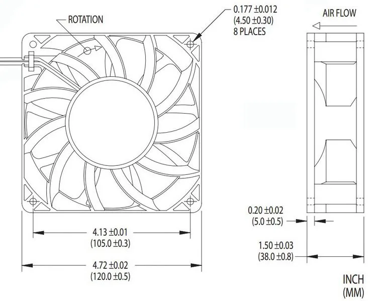 4pin 5pin 8pin Brushless Cooling Fan Powerful 6000/7000 Rpm 12v Cooling ...