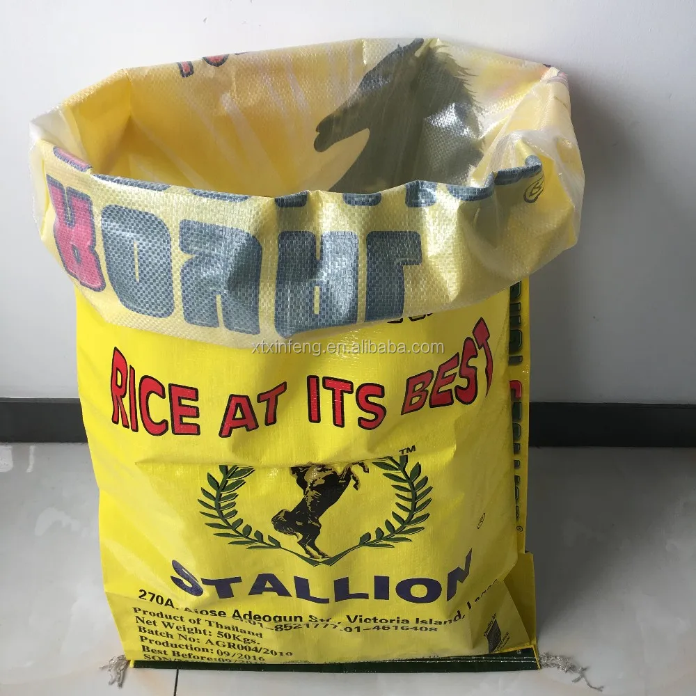 Laminated Pp Rice Bags Of 50kg/25kg Pp Woven Bag For Rice,Flour,Wheat