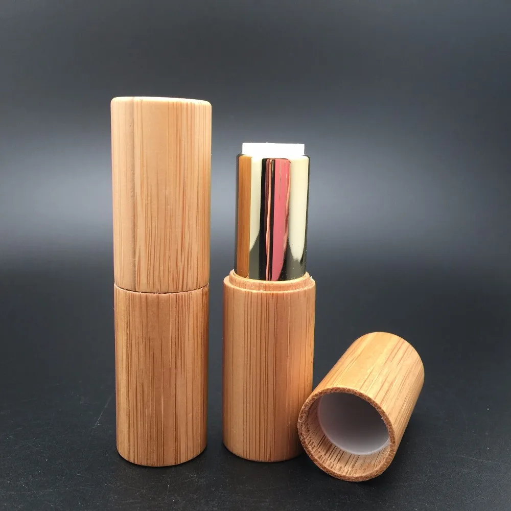 10g Eco Friendly Bamboo  Lip Balm Gloss Tube Container 