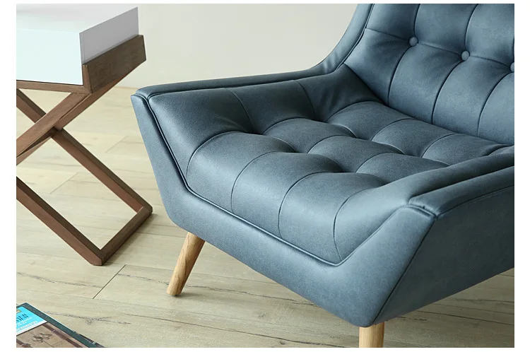 Furniture factory classic design no pattern fabric 1 seat sofa chair