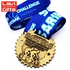 Cheap Professional Sport Medal Manufacturer Custom Gear Shape Walking Brushed Award Medal