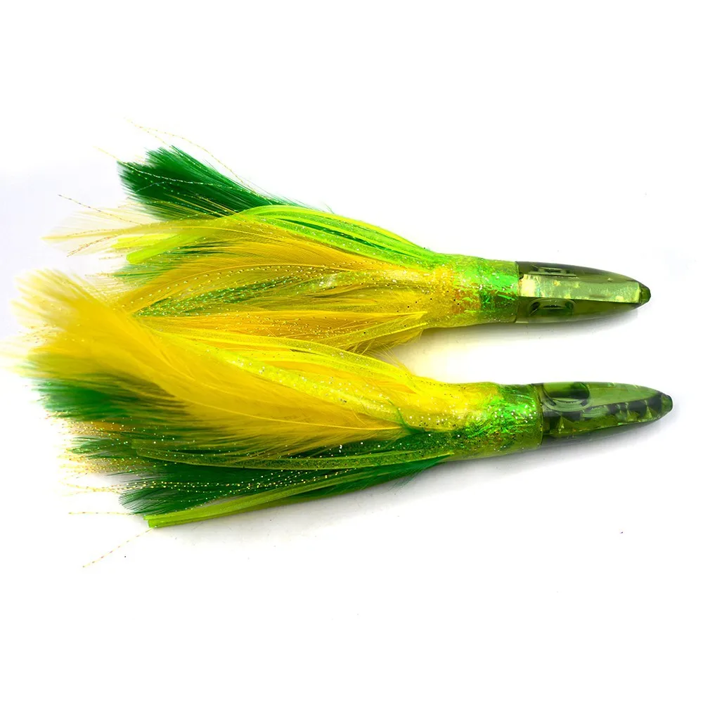 25 Esche Da Traina Morbide Seasky – Big Game – Skirt 3 Ivory – Per Pesca In Mare E Acqua Dolce