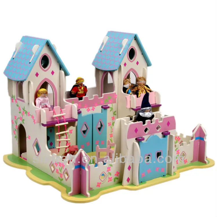 wooden princess castle dollhouse