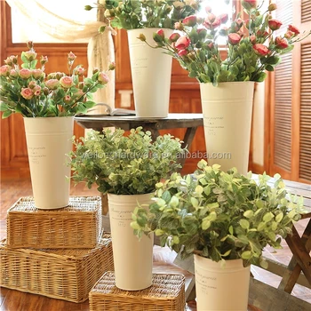 Whole Large Round Square Galvanized Metal Flower Pots And Vases Whole Large Round Square Galvanized Metal Flower Pots And Vases