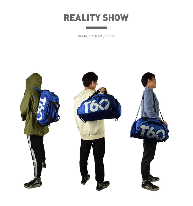 Custom Gym Bag Outdoor Luggage Sport Gym Bag Women Oxford Waterproof Foldable Travel Shoulder 30L Large Travel Duffel Bag