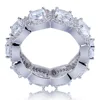 Angel Bola Manufacture Wholesale Hipster Charm Mens Hi Hop Dubai Diamond Rings in Silver Color
