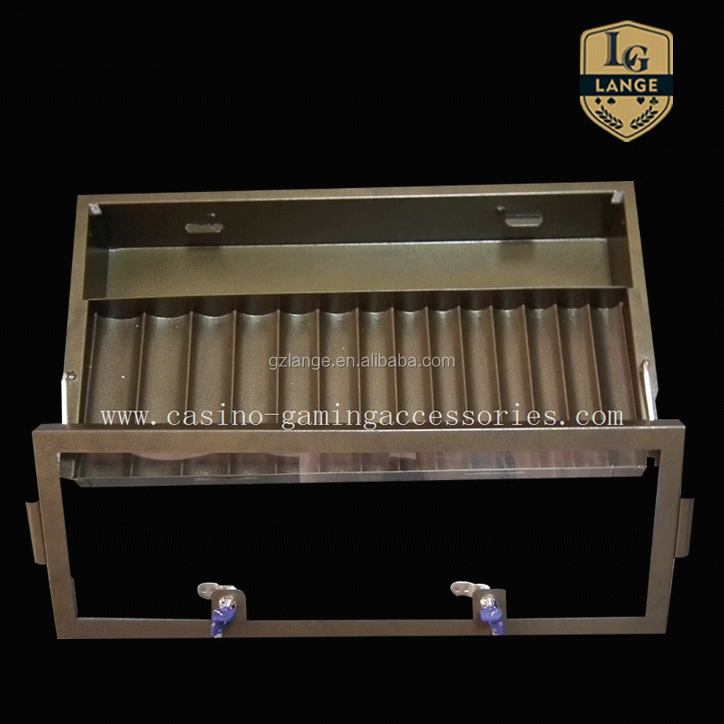 10 Rows Professional Metal Poker Chip Tray,Casino Dealer Chip Tray