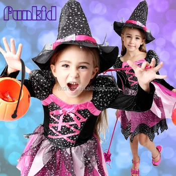 Carnival Party Kids Custon Witch Halloween Costume For 8 Years Old ...