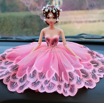 Pink Peacock Embroidery Doll Car Accessories Interior Buy Car Accessories Interior Car Interior Decoration Red White Wedding Decorations Product On
