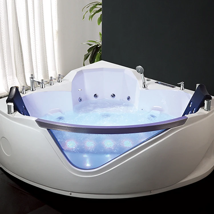 Hot Sale Diamond Shape Corner Luxury Massage Glass Bathtub Buy Corner