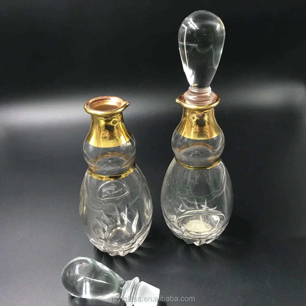 250ml Handmade Big Perfume Glass Display Bottle For Oud Oil Attar