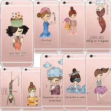 New Arrival Beautiful Girl Painted Ultra Thin Transparent Soft TPU Phone Case Back Cover for Apple iPhone5 5S 6 6S Funda Coque