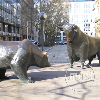 Metal Bronze Garden Craft Large Outdoor Bull Bear Statue For Metal Bronze Garden Craft Large Outdoor Bull Bear Statue For