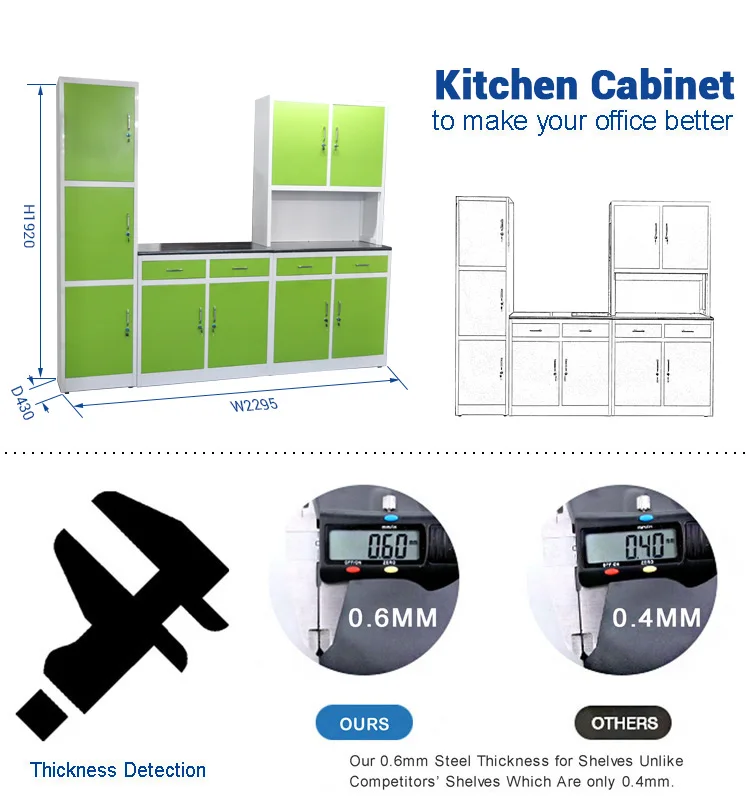 Zambia American Standard Mauritius Stainless Steel Commercial Kitchen Cabinet