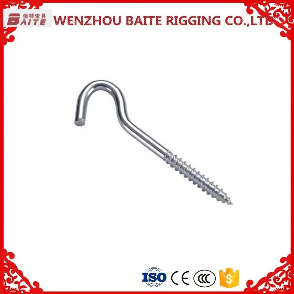 Steel Electric Galvanized Screw Hook Q Hook In China Cabinet