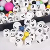 Customized wholesale Food Grade Silicone Alphabet Beads For Teething