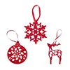 New arrival polyester felt hanging ornaments mini snowflake retail chinese christmas decorations