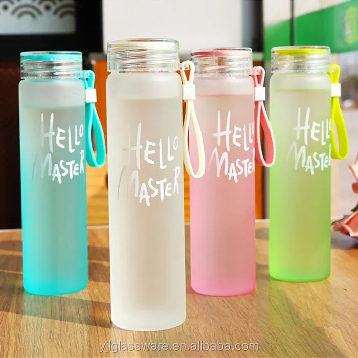 Hot Selling New Design 480ml Colorful Wholesale Glass Water Bottle ...