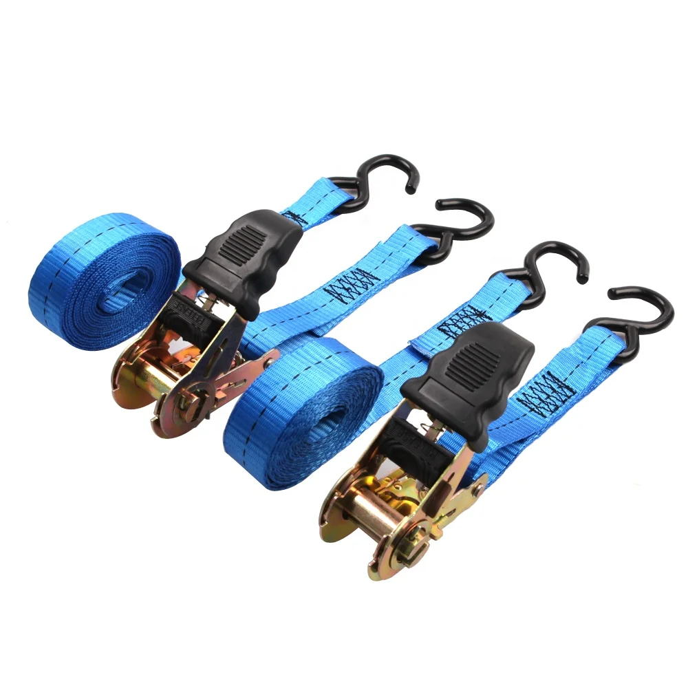 2pcs 25mm 800kg Cargo Lashing Motorcycle Luggage Tie Down Straps Set