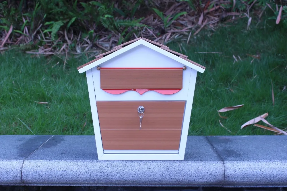 家庭木制邮箱木制信箱用于手工木制信箱镀锌钢