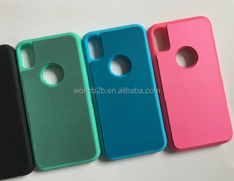 Magical Nano Sticky Anti Gravity Phone Case for iPhone Xs with Dust-proof Sticker
