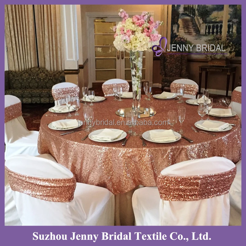 Sqn 24 Indian Rose Gold Polyester Sequin Table Cloth Dubai View Table Cloth Dubai Jenny Bridal Product Details From Suzhou Jenny Bridal Textile Co