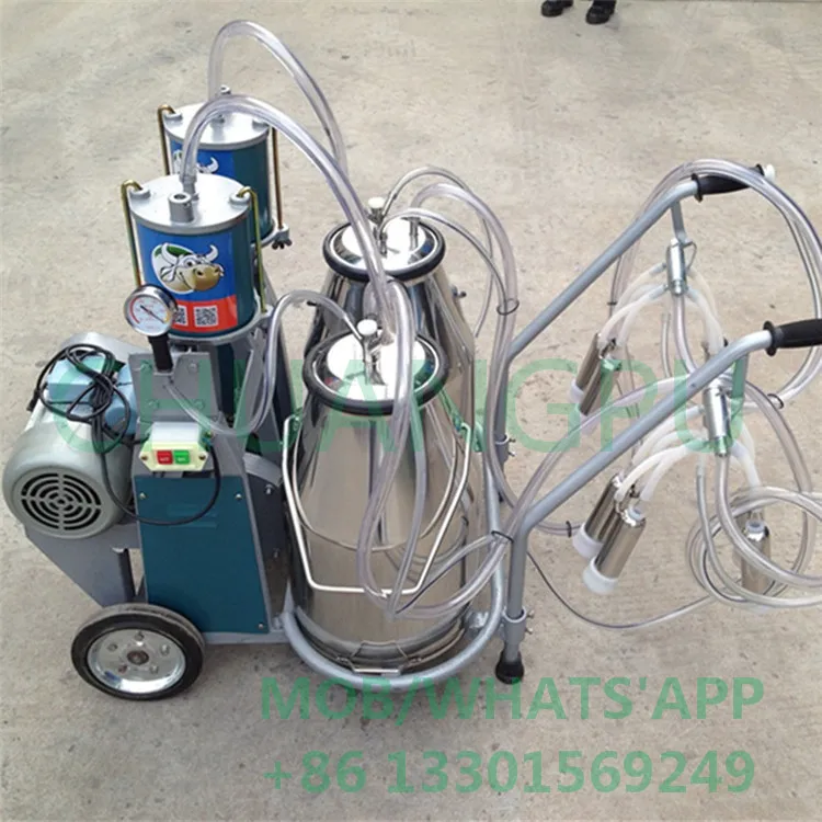 Two Buckets piston Milking Machine For Cows