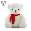 CE Certification Stuffed Sea Animal Mini Plush Polar Bear With Red Scarf Handmade Custom LOGO Soft White Polar Bear Plush Toy
