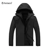 wholesale black outdoor hiking rain clothing softshell waterproof windbreaker custom logo jacket for men