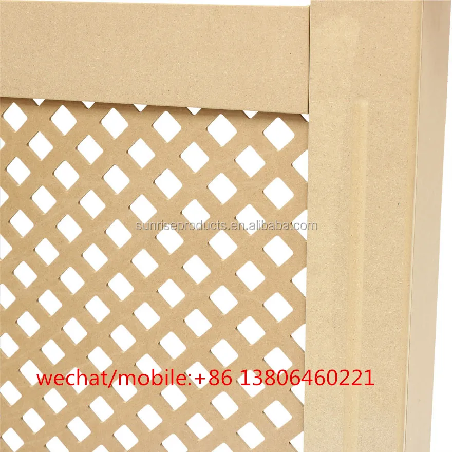 Radiator Cabinet Decorative Screening Perforated 3mm & 6mm thick MDF laser 25mm 