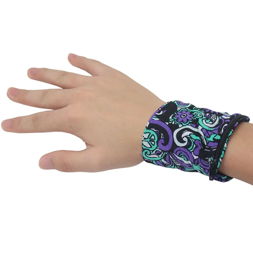 Boshiho Unisex Zippered Wristband Pouch Sport Wrist Pocket Reversible