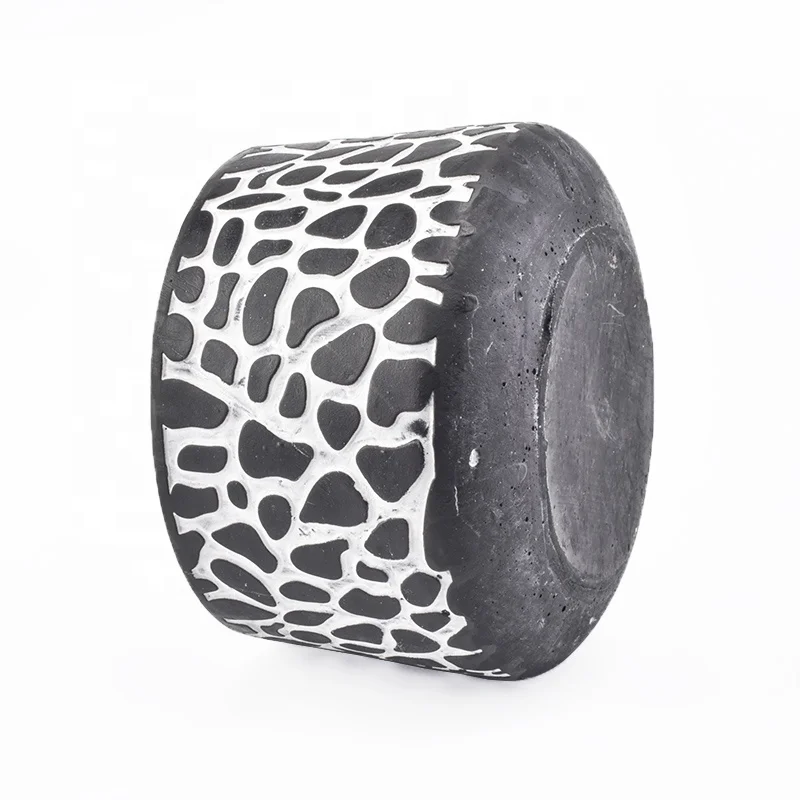 Cylinder round ceramic votive candle holder customized candle vessel home decor wholesale