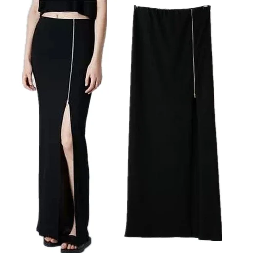 Long Skirt With Zipper 2025 | solajoiers.com