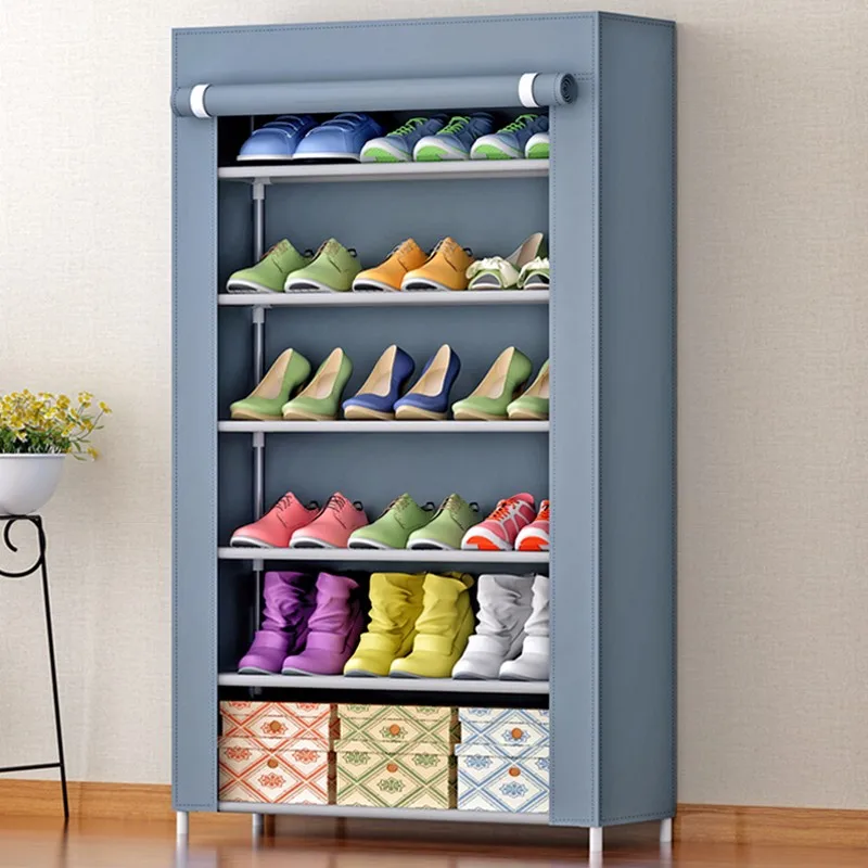 High Capacityhallway Shoe Organiser Single Row 5tier Rolling Shutter