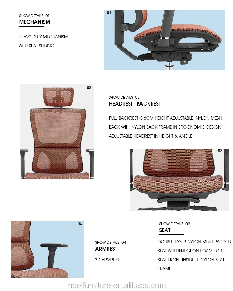 China manufacture ergonomic chair gaming office mesh