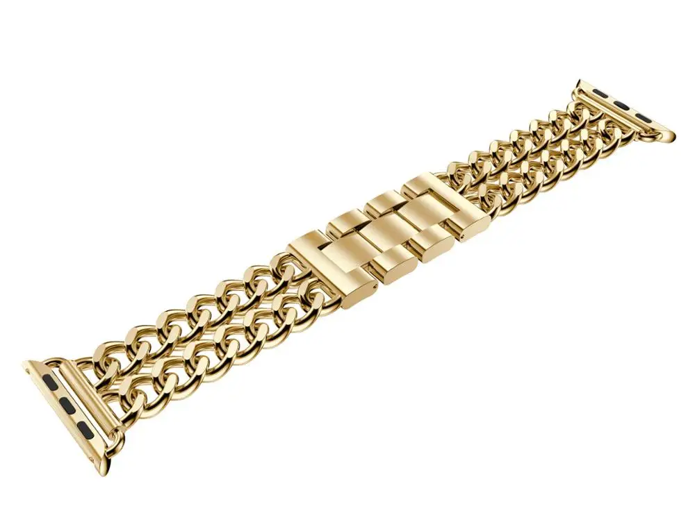 Hot Selling Stainless Steel Chain Link Watch Band Bracelet For Apple