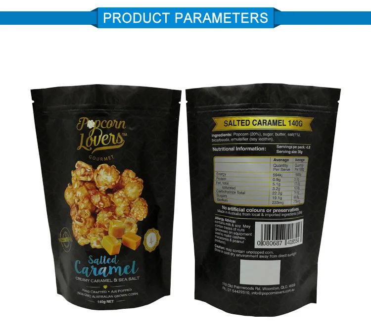 Customized Printed Ziplock Plastic Popcorn Packaging Bags Buy Popcorn Packaging Bags,Plastic