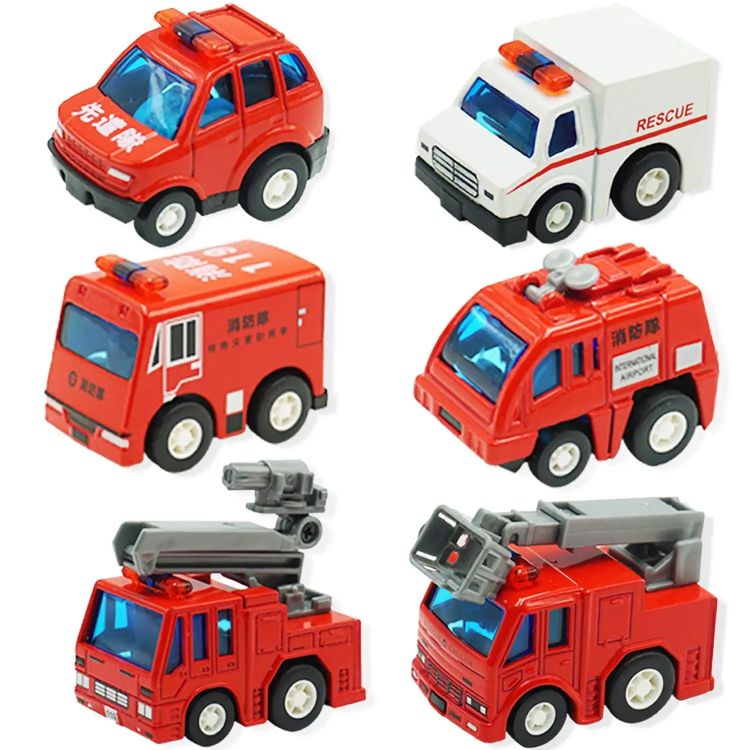 Toys 911 Fire Truck Emergency Response Team Fire Engine Ladder by Techege