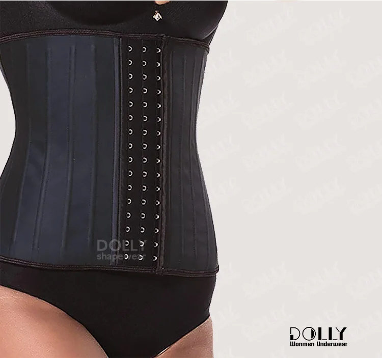 25 Steel Boned Girdles Corset Waist Trainer Plus Size Latex Body Shaper