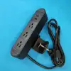 Black Desktop Edge Mount US AC Power Outlets/All-In-One Removable Desktop Power Charging Center Station